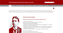 Desktop Screenshot of dreisersociety.org